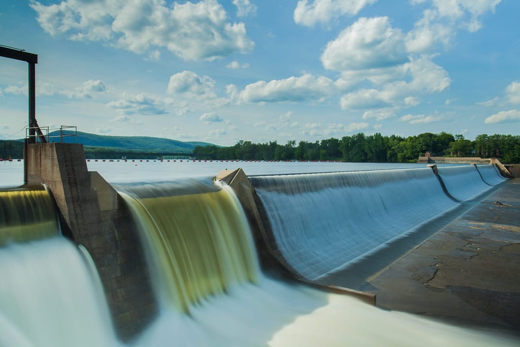 Photo of dam in Holyoke, Massachusetts.