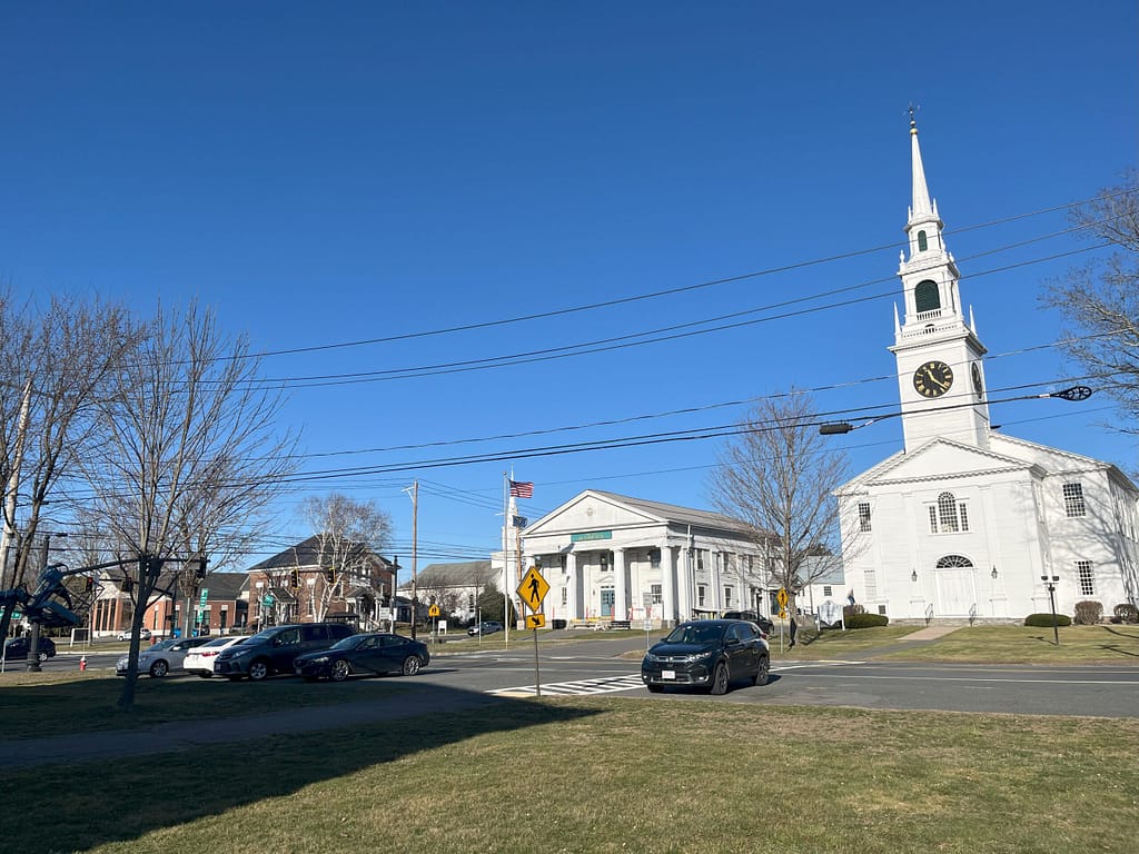 Photo of the town hall in Hadley, Massachusetts.