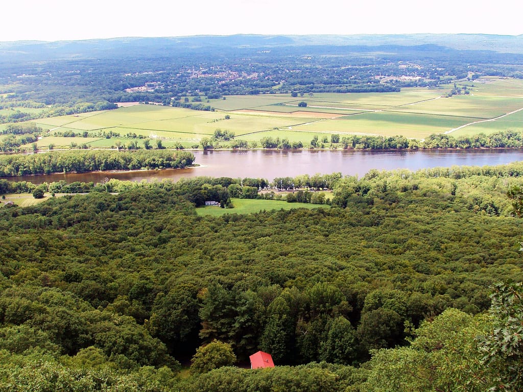 Photo of Deerfield, Massachusetts taken from the top of Mount Sugarloaf.